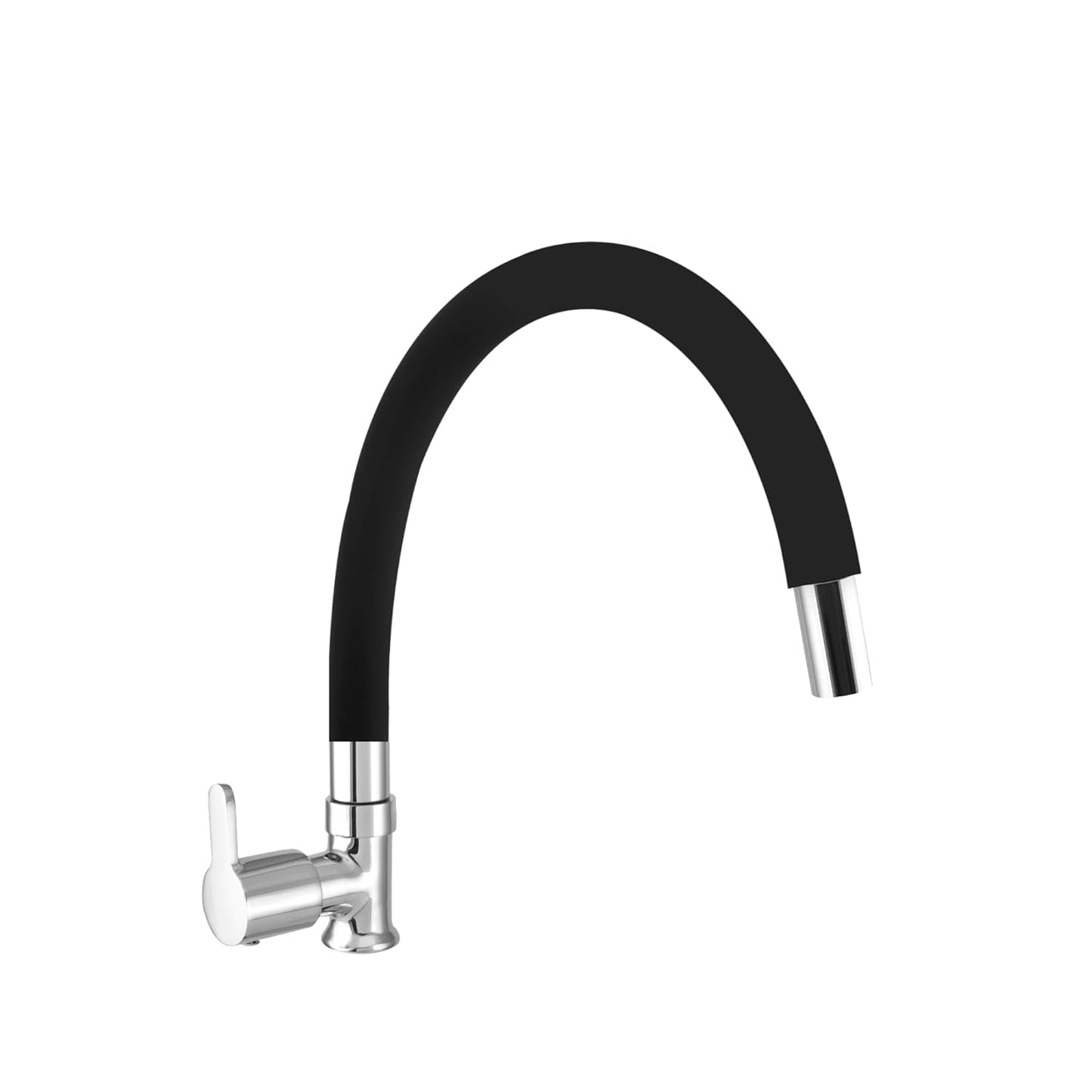 10X Brass Flexible Swan Neck Tap Black Spout BW-5869 for Washbasin