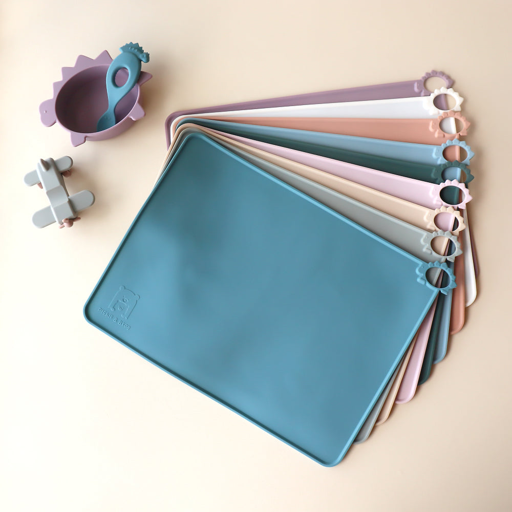 Babies Dinosaur Placemat Dinosaur Anti Spill Smoke Blue