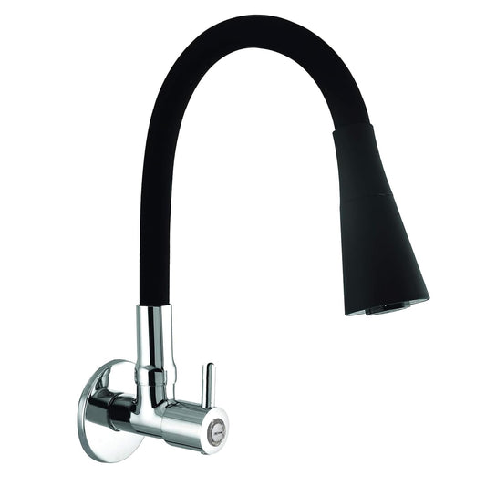 Houza Brass Sink Tap Faucet with 360 Degree Flexible Silicon Swivel Spout