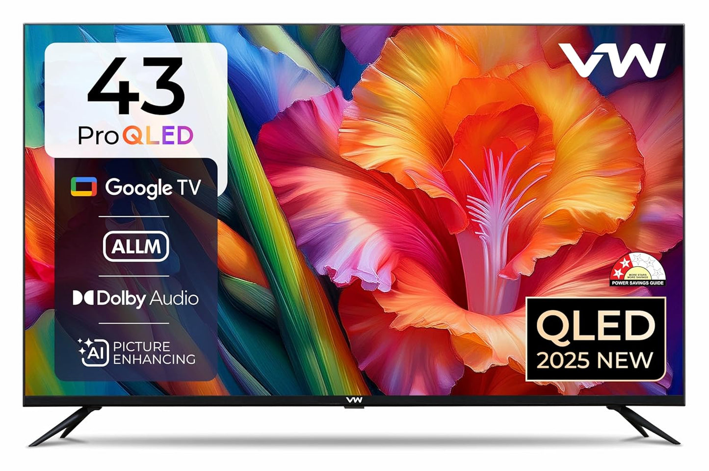 VW 109 cm (43 inches) Pro Series 4K Ultra HD Smart QLED Google TV