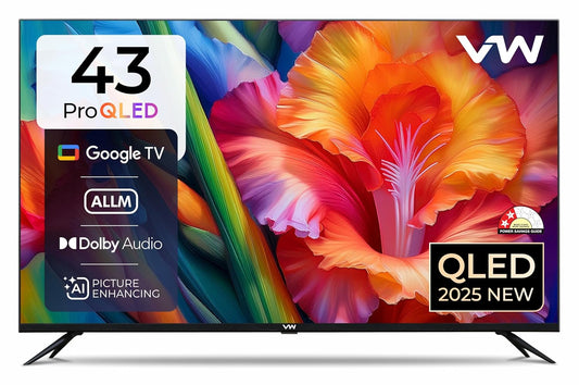 VW 109 cm (43 inches) Pro Series 4K Ultra HD Smart QLED Google TV