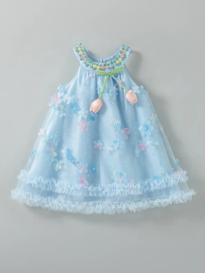 Tulip Applique Casual Dress