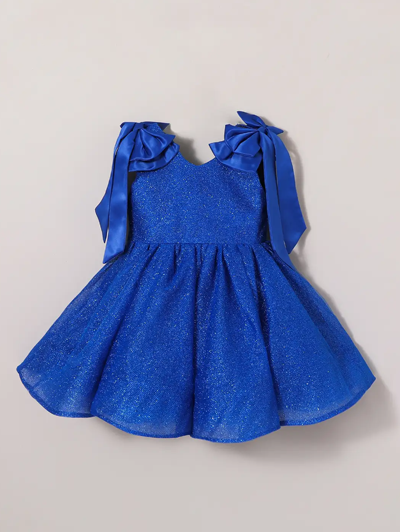 Oversized Bow Sparkle Party Dress