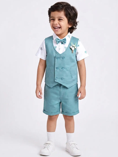Tropical Floral Applique Formal Set