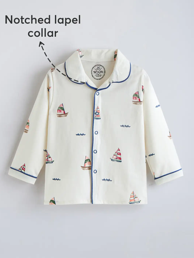 2-Pc Cotton All Over Print Shirt & Pajama