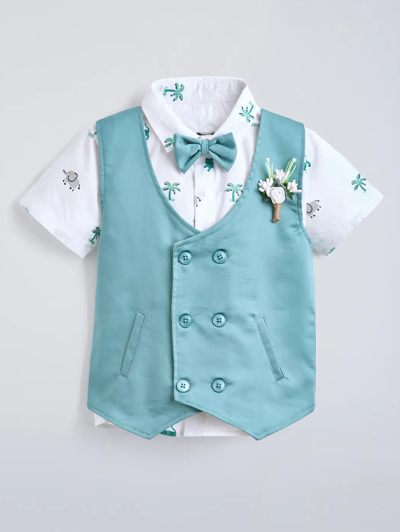 Tropical Floral Applique Formal Set