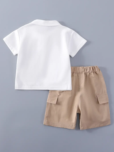 2-Pc Animal Applique T-shirt & Shorts