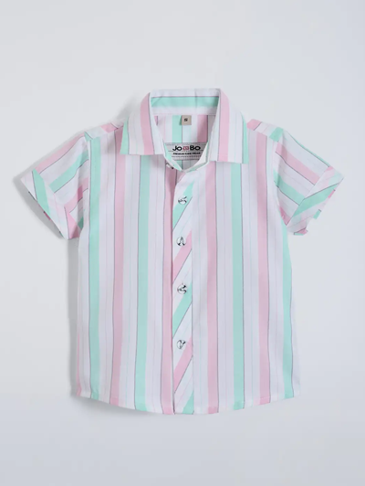 2-Pc Striped Cottton Formal Set