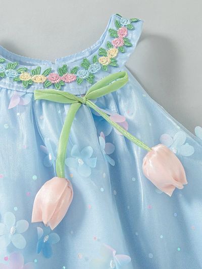 Tulip Applique Casual Dress