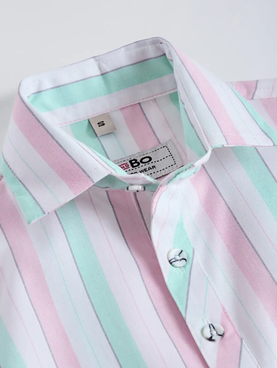 2-Pc Striped Cottton Formal Set