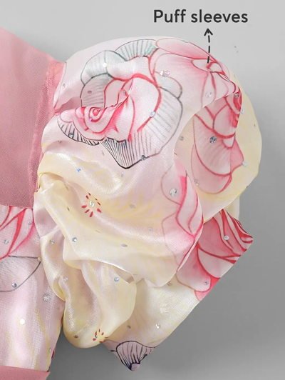 Rose Bow Applique Dress