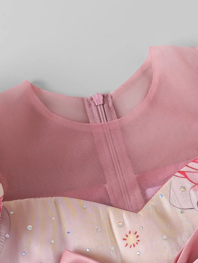 Rose Bow Applique Dress