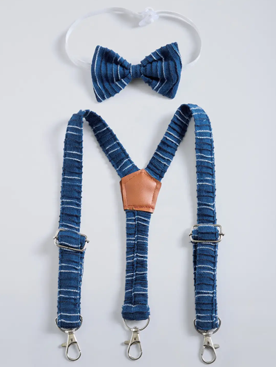 2-Pc Pure Cotton Striped Formal Set