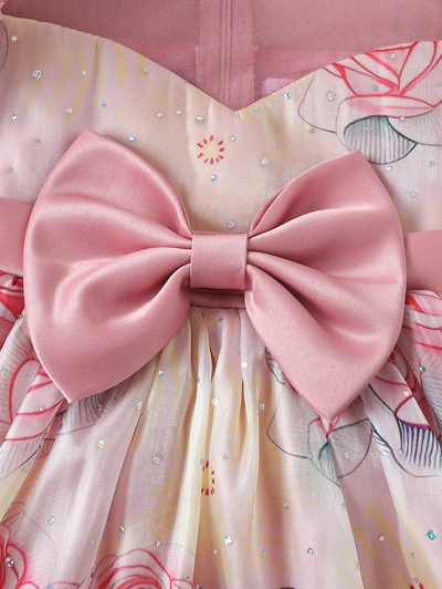 Rose Bow Applique Dress