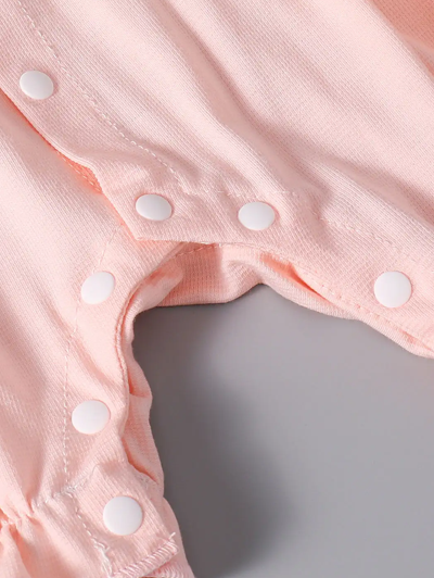 Lace Bunny Applique Cotton Romper