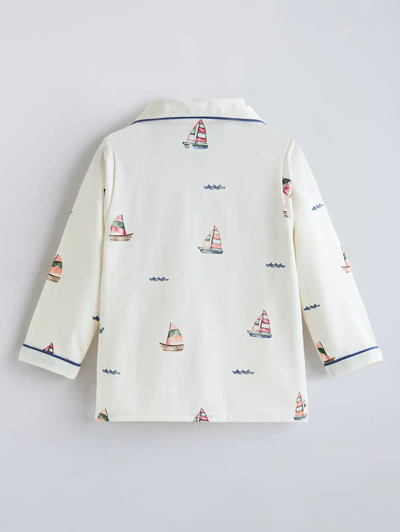 2-Pc Cotton All Over Print Shirt & Pajama