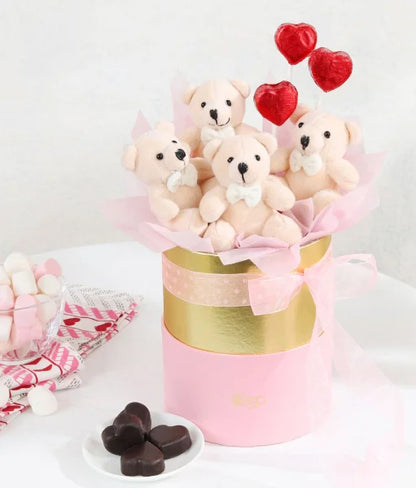 Pastel Teddy Valentine Box
