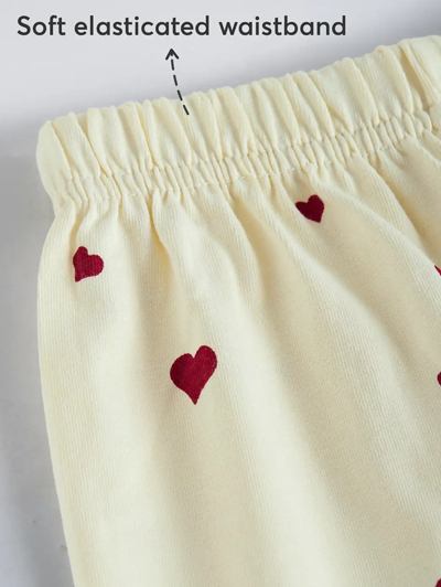 2-Pc Cotton Heart Shirt & Pajama