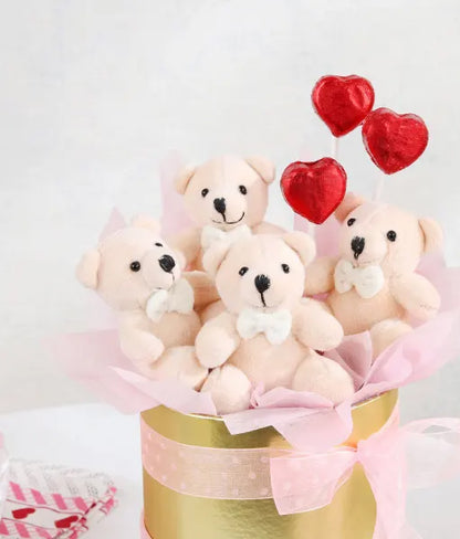 Pastel Teddy Valentine Box
