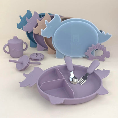 Triceratops Dino Section Plate with Lid