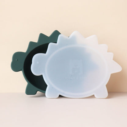 Babies Stegosaurus Dino Bowl with Lid Forest Green