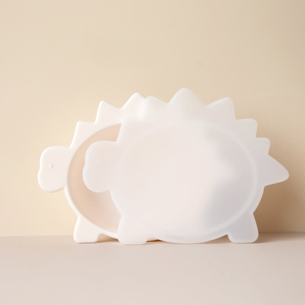 Children's Stegosaurus Dino Bowl with Lid Marshmallow