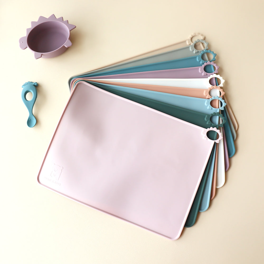 Dino Baby placemat dinosaur anti spill Lilac Whisper