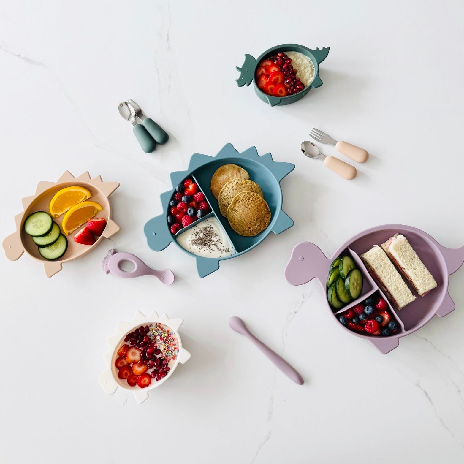 Dino Plate Pastel Colours