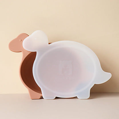 Diplodocus Dino Children's Bowl with Lid Rose Dust