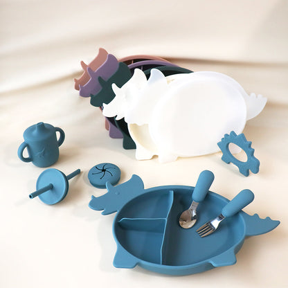 Triceratops Dino Section Plate with Lid