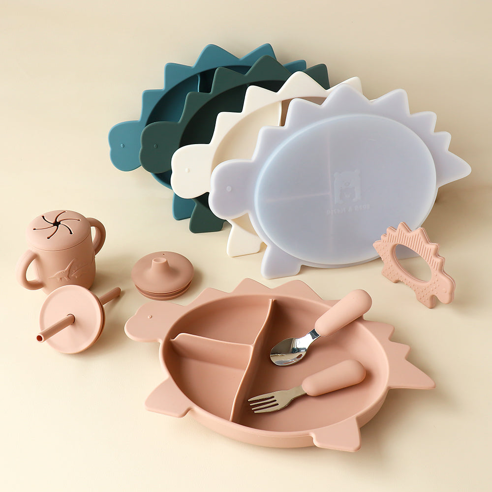 Stegosaurus Dino Section Plate with Lid