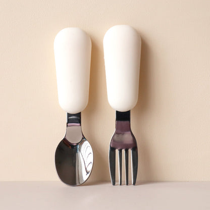 Kids Metal Cutlery Set Marshmallow White