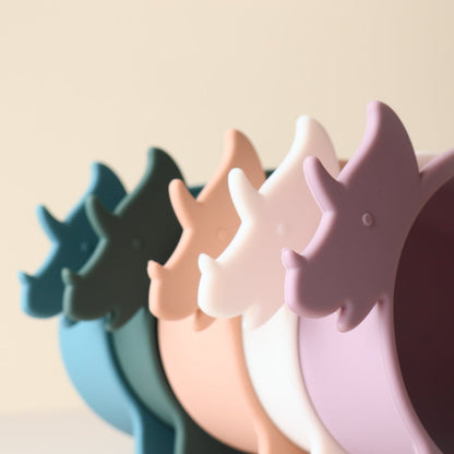 Kids Triceratops Dino Bowl with Lid Cute