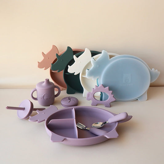 Pickle and Bear Section Plates with Lids