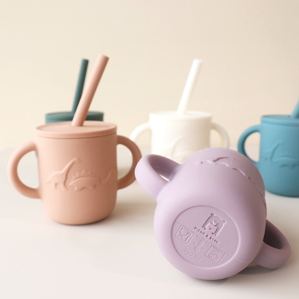 Pickle and Bear Sippy Cup pastel colours