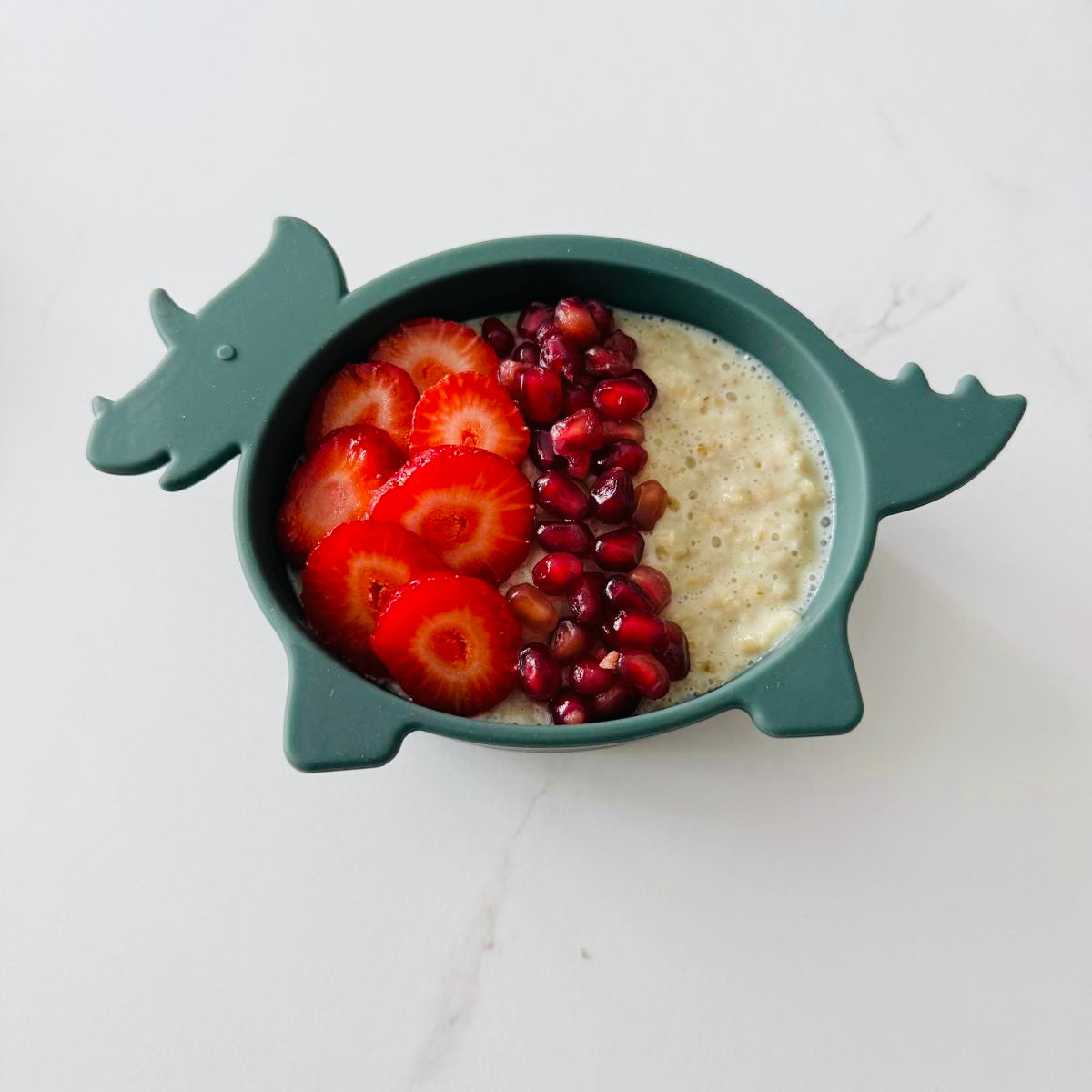 Triceratops Bowl Forest Green Porridge