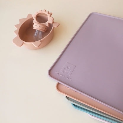 pickle and bear placemat raised anti spill edge