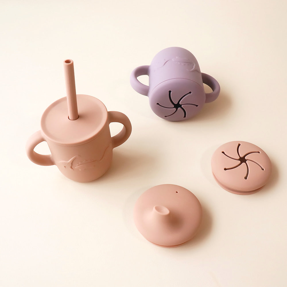 sippy cup with 3 lids