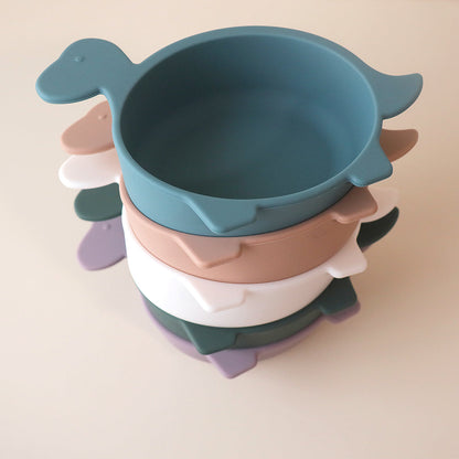 stacked diplodocus dino bowl