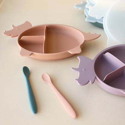 triceratops dino plate sections with spoon